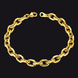 Stainless Steel Rolo Link Bracelet for Men