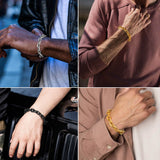 Stainless Steel Rolo Link Bracelet for Men