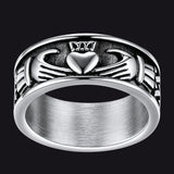 Celtic Claddagh Love Wedding Band Ring for Men Women