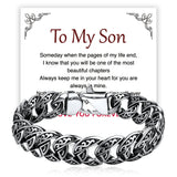 Stainless Steel Celtic Chunky Cuban Link Chain Bracelet for Men