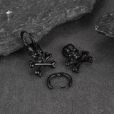 Punk Skull Crossbone Hoop Earrings Gift for Men