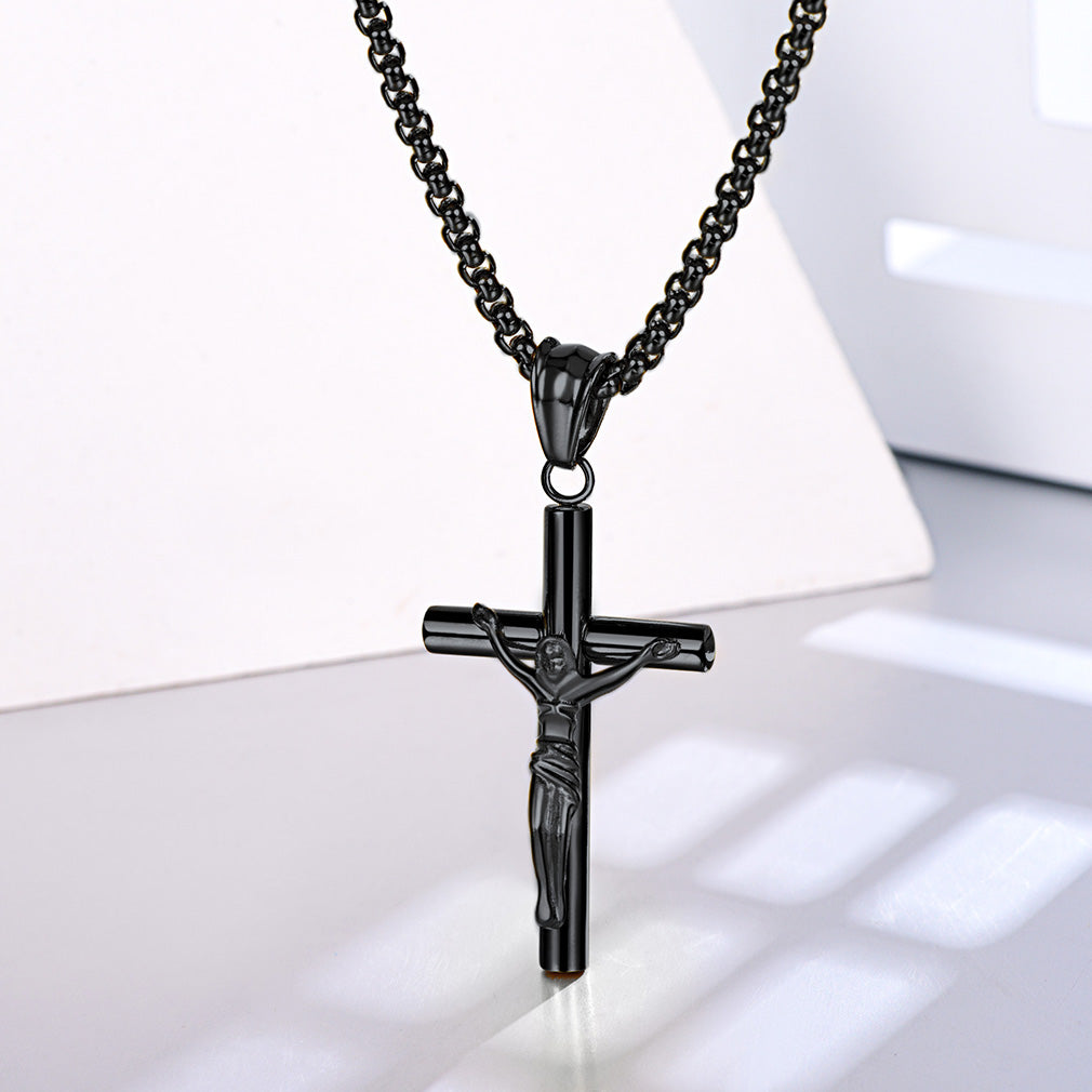 Flash Sale Christian Savior Cross Necklace for Man
