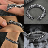 Chunky Dragon Chain Bracelet for Men in Stainless Steel
