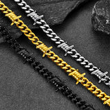 Barbed Wire Cuban Link Chain Choker Necklace for Men Women