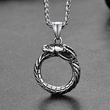Dragon Circle Pendant Necklace for Men Women
