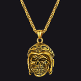 Flying Helmet Skull Antique Necklace for Men