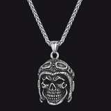 Flying Helmet Skull Antique Necklace for Men