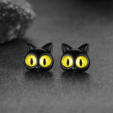 Black Cat Stud Earring For Women Halloween Gift