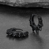 Punk Spikes and Rivets Huggie Hoop Earrings Piercing For Men Women