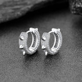 Punk Rivet Huggie Hoop Earrings For Men Women