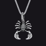 Celtic Knot Scorpion Pendant Necklace for Men