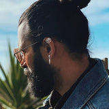 Sterling Silver Skull Skeleton Hand Ear Cuff Nom-piercing Earrings