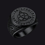 Flash Sale Viking Celtic Trinity Knot Signet Ring for Men