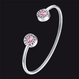 Roman Numerals Birthstone Bracelets for Men Women