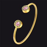 Roman Numerals Birthstone Bracelets for Men Women