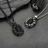 Gothic Skull Dragon Claw Crystal Necklace for Men