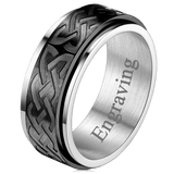 Celtic Knot Spinner Ring Anxiety Rotatable Ring For Men