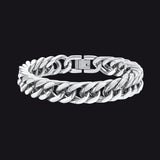 Thick Cuban Link Bracelet for Men in Stainless Steel