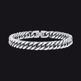 Thick Cuban Link Bracelet for Men in Stainless Steel