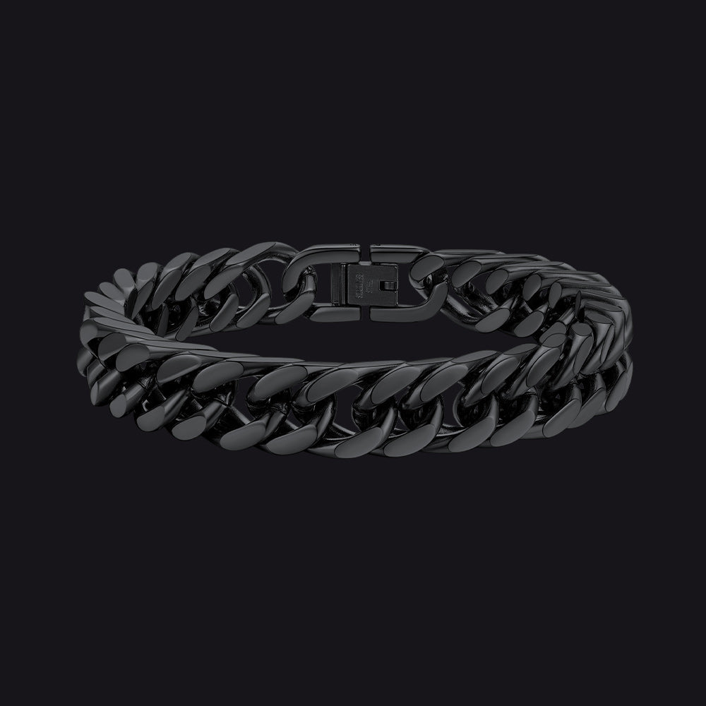Thick Cuban Link Bracelet for Men in Stainless Steel