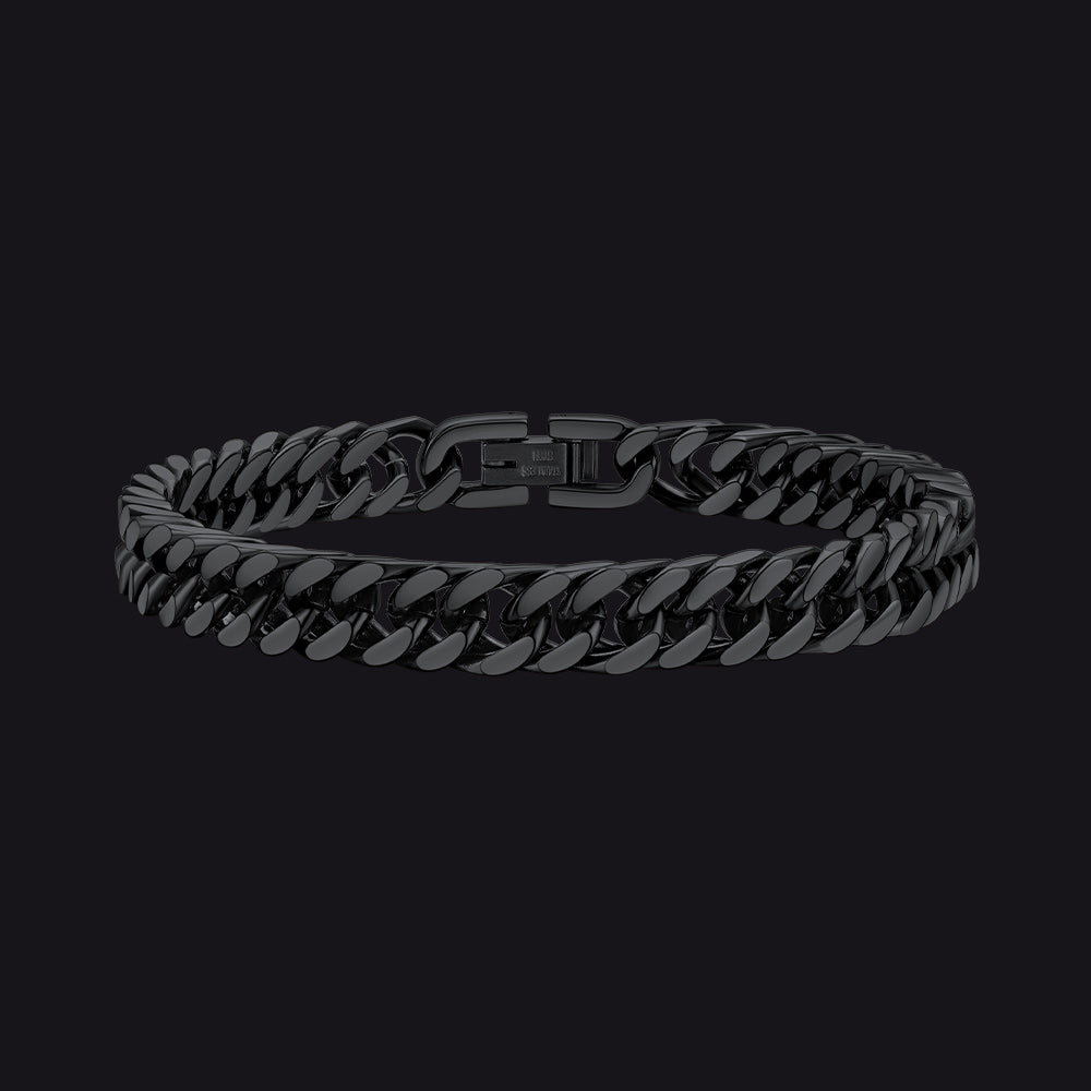 Thick Cuban Link Bracelet for Men in Stainless Steel