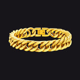 Thick Cuban Link Bracelet for Men in Stainless Steel