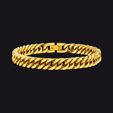 Thick Cuban Link Bracelet for Men in Stainless Steel