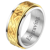 Celtic Knot Spinner Ring Anxiety Rotatable Ring For Men