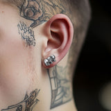 See No Evil, Hear No Evil, Speak No Evil Skulls Stud Earrings