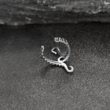 Sterling Silver Octopus Ear Cuff Earrings for Men