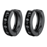 Gothic Skull Huggie Hoop Earrings For Men Women