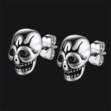 Gothic Skull Stud Earrings For Men Halloween Gift