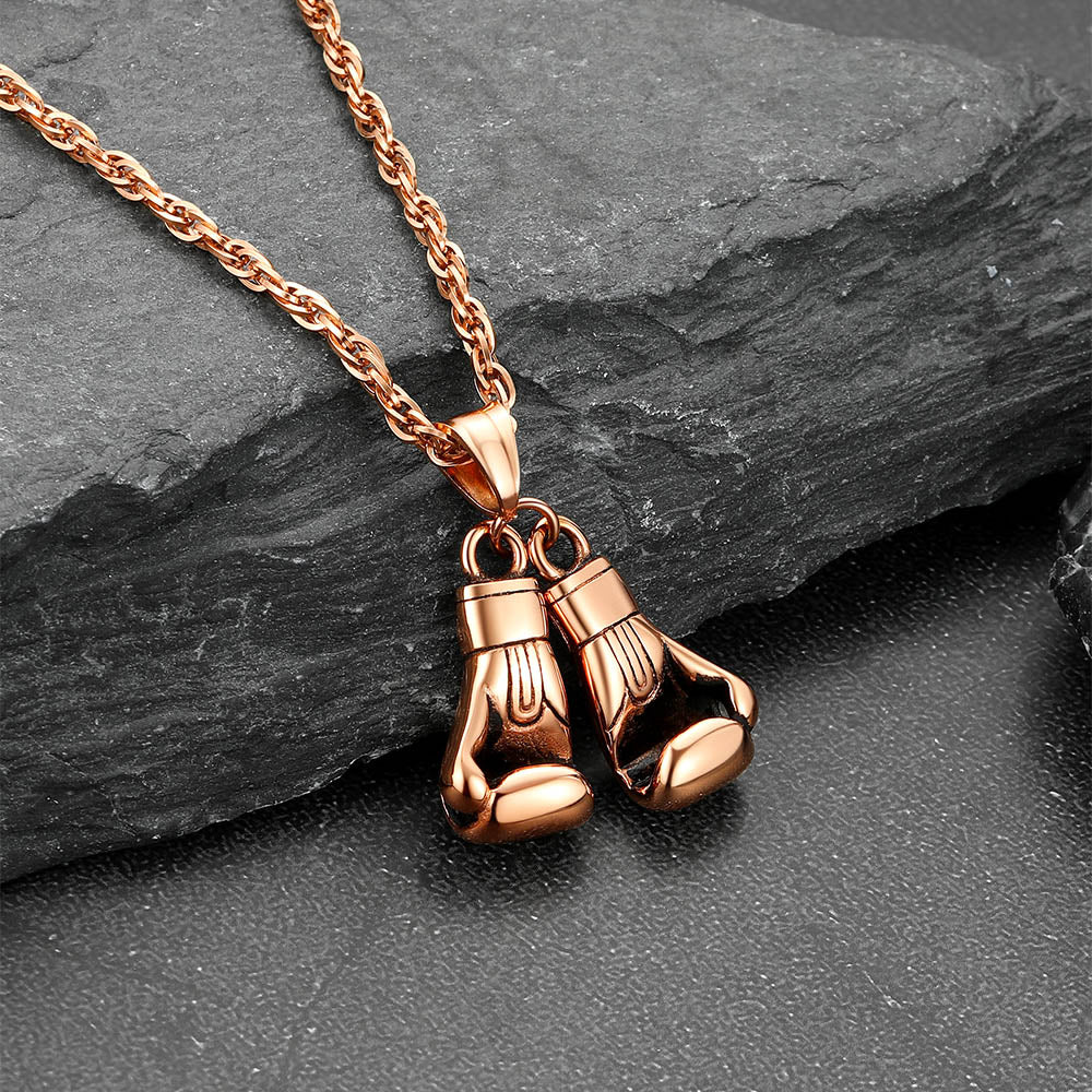Boxing Gloves Pendant Bodybuilding Pendant Necklace for Men Boys