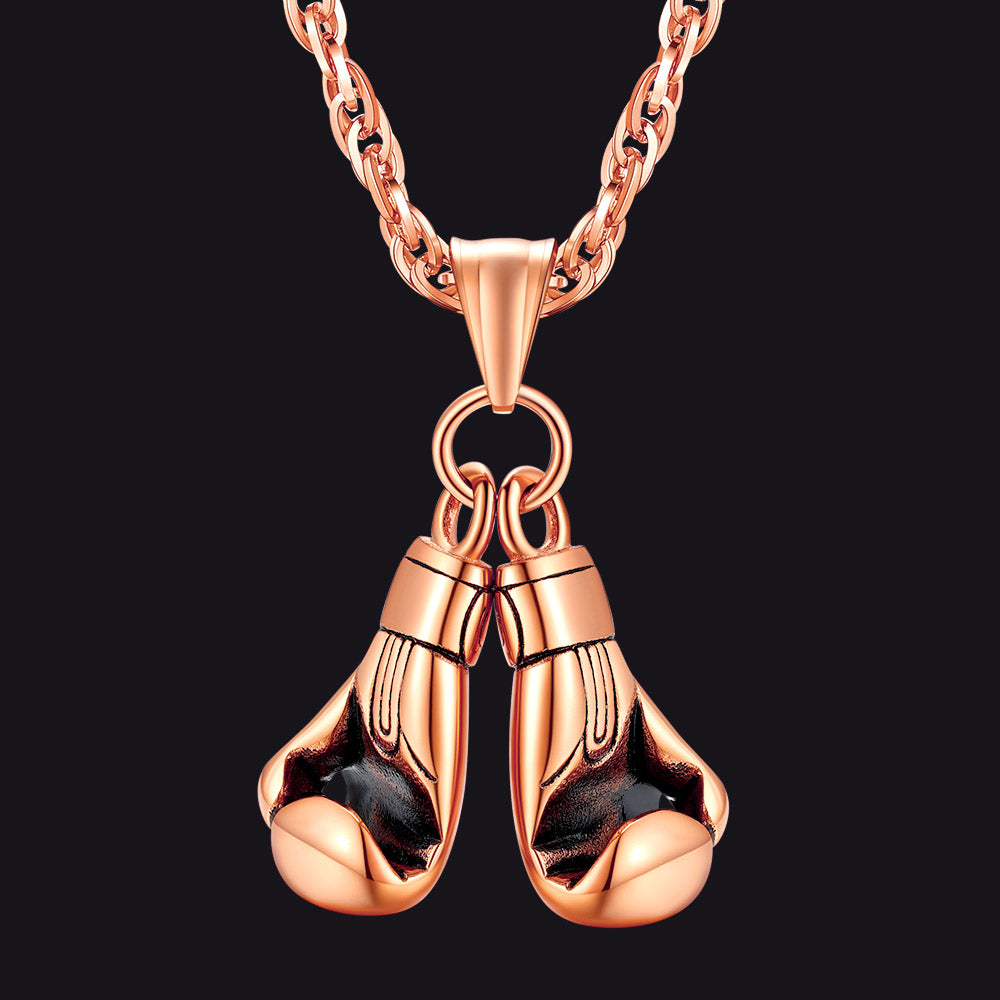 Boxing Gloves Pendant Bodybuilding Pendant Necklace for Men Boys