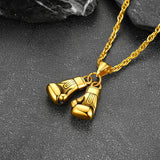 Boxing Gloves Pendant Bodybuilding Pendant Necklace for Men Boys