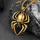 Halloween Skull Spider Necklace For Men