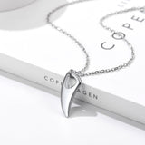 Flash Sale 925 Sterling Silver Wolf Tooth Necklace for Men