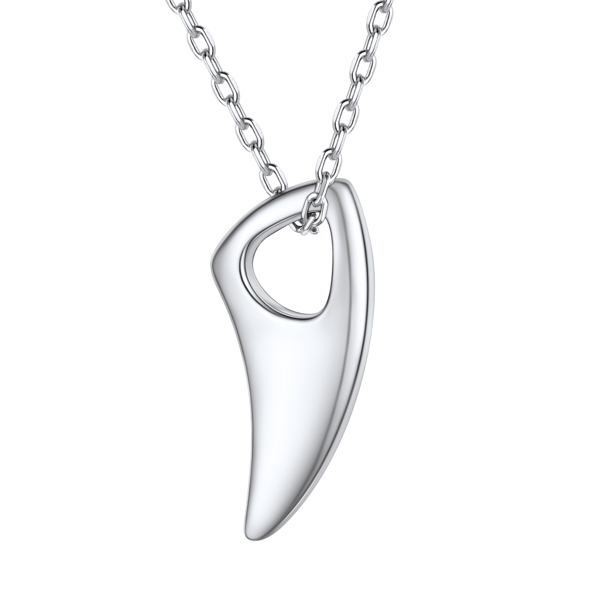 Flash Sale 925 Sterling Silver Wolf Tooth Necklace for Men