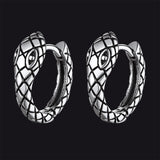 Gothic Snake Huggie Hoop Earrings for Men Women