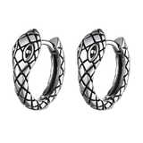 Gothic Snake Huggie Hoop Earrings for Men Women