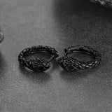 Gothic Snake Huggie Hoop Earrings for Men Women