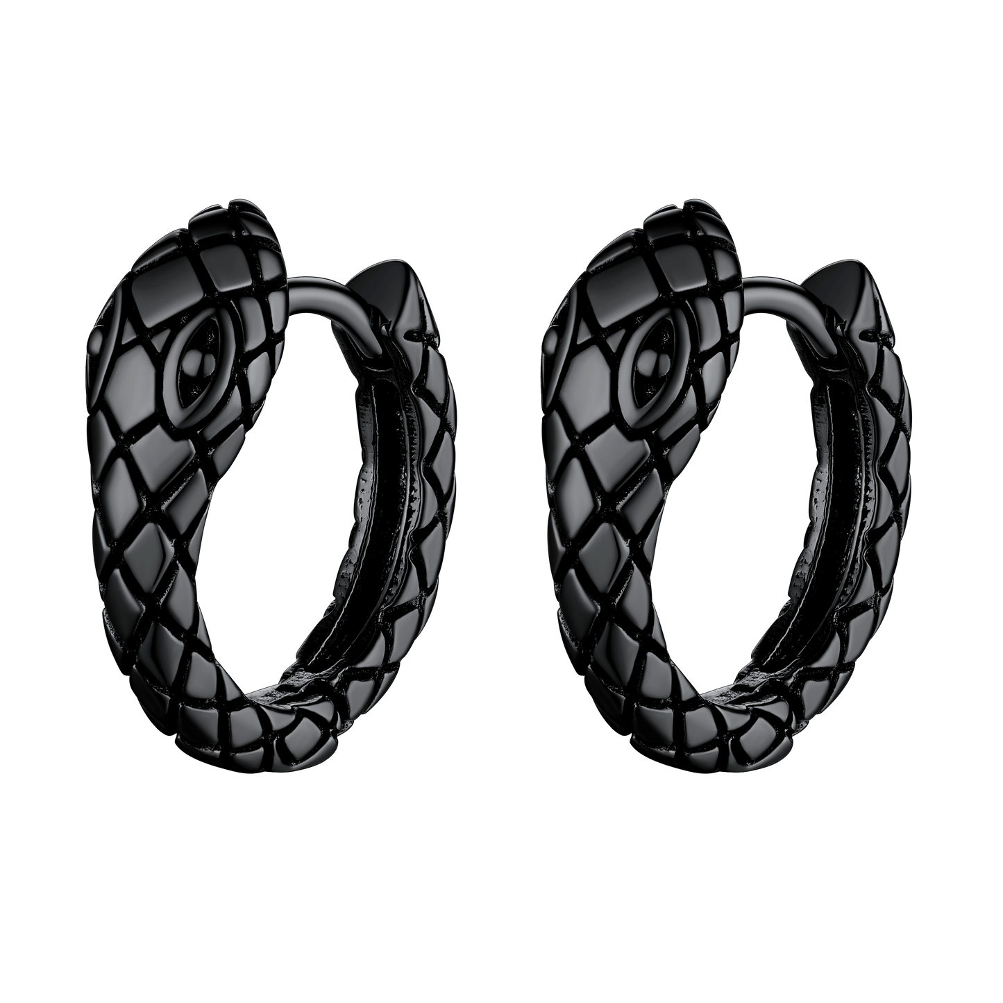 Gothic Snake Huggie Hoop Earrings for Men Women