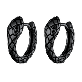 Gothic Snake Huggie Hoop Earrings for Men Women