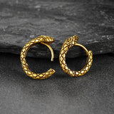 Gothic Snake Huggie Hoop Earrings for Men Women