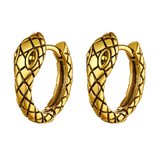 Gothic Snake Huggie Hoop Earrings for Men Women