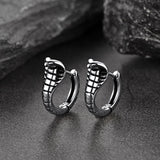 Gothic Punk Snake Hoop Earrings for Men Women