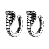 Gothic Punk Snake Hoop Earrings for Men Women