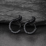 Gothic Punk Snake Hoop Earrings for Men Women