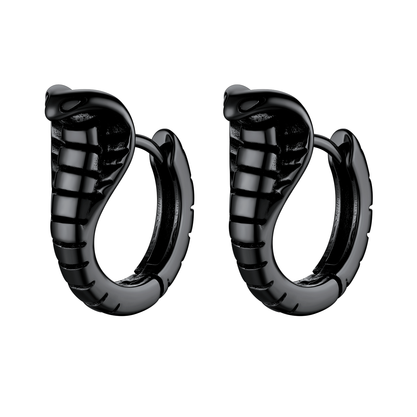 Gothic Punk Snake Hoop Earrings for Men Women