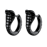 Gothic Punk Snake Hoop Earrings for Men Women